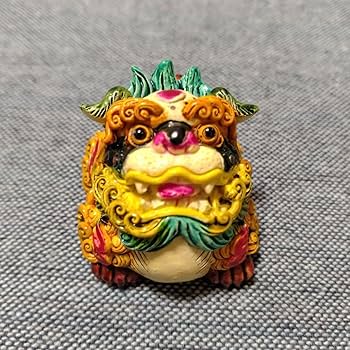 お獅子の置物 狛犬 置物 獅子 シーサー玄関 神棚 風水 こまいぬ 雄雌セット